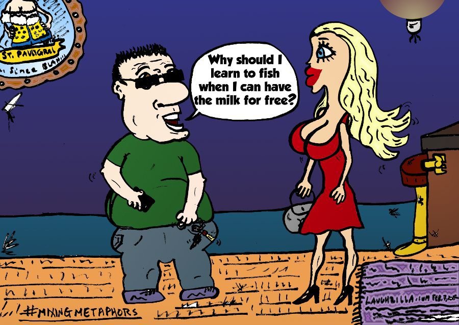 mixing metaphors webcomic feat. fish free milk
