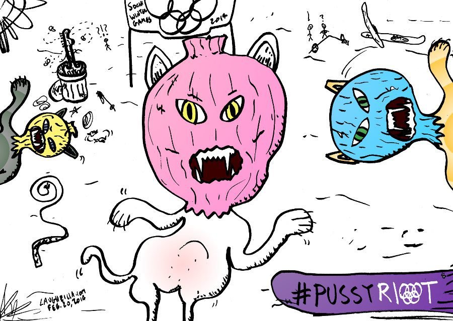 Pussy Riot at the Sochi Olympic Games 2014-02-20 by laughzilla